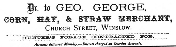 Billhead of George George, corn, hay & straw merchant 